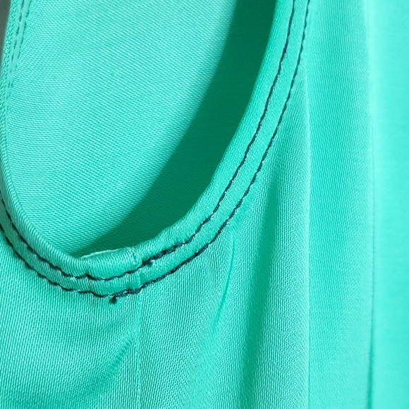 Sandro Lana Tie Neck Apple Green Split Blouse - Picture 7 of 16